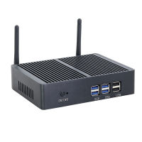 ราคาถูก Fanless Mini PC HTPC In Core 7100U I5-5200U Celeron Windows 10 Pro คอมพิวเตอร์เดสก์ท็อป DDR3L WiFi VGA กราฟิก Minipc