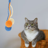 Gerpo【Hot】 Cat Sisal Ball Toy ของเล่นแมว ที่ลับเล็บแมว ของเล่นแมว Sisal Scratch Toy อุปกรณ์แมว ของเล่นแมวแบบโต้ตอบ