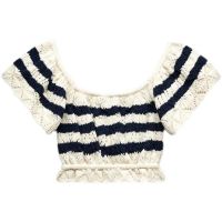 ZARAˉ KISS Spring And Summer New Womens Striped Short Knit Vest 3991030 104