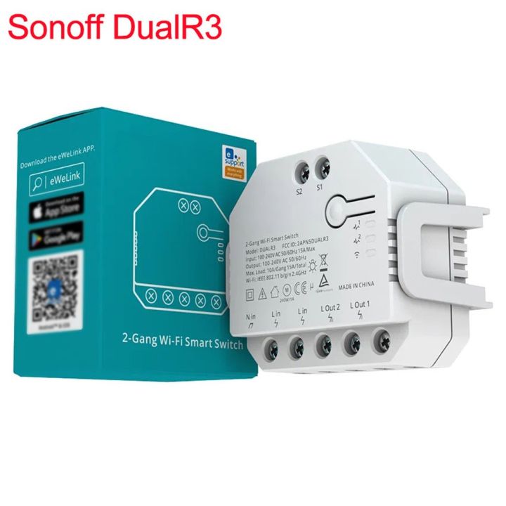 สมาร์ทโฮมติดตั้งใหม่พร้อมสวิตช์-sonoff-dualr3-lite-2ทางและการควบคุม-wifi