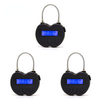 Smart Time Lock LCD Display Time Lock Multifunction Travel Electronic Timer, Waterproof USB Rechargeable Temporary Timer Padlock