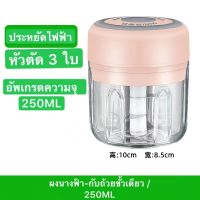 เครื่องบดสับพกพา เครื่องบดเนื้อ เครื่องบดสับอาหาร 250ML