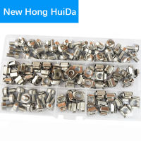 M5 M6 Cage Nuts Bolts Washers Metric Square Hole Hardware Server Rack Screw Mount Clip Nuts Assortment Kit Set 50 Set