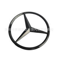 สติ๊กเกอร์โลโก้ฝาหน้าฝาหลังกระโปรงรถแบนโลโก้90มม. สำหรับ Mercedes Benz Motor Back Badge ขนาด9ซม. สีดำสดใสหน้า Y ชุบ ABS