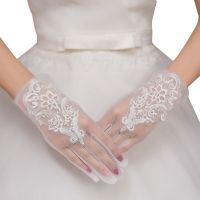 ✌☸♧ Women Short Lace Gloves Elegant Summer Princess Formal Dressy Wedding Mittens