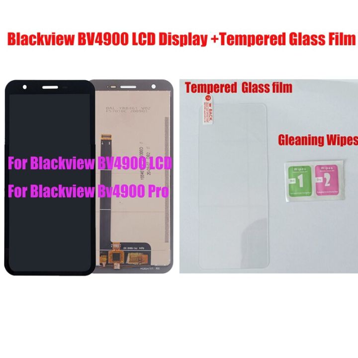 หน้าจอ LCD BV4900 Blackview ของแท้5.7นิ้ว + เครื่องอ่านพิกัดหน้าจอสัมผัสแทนการประกอบสำหรับ Blackview BV4900 Pro LCD