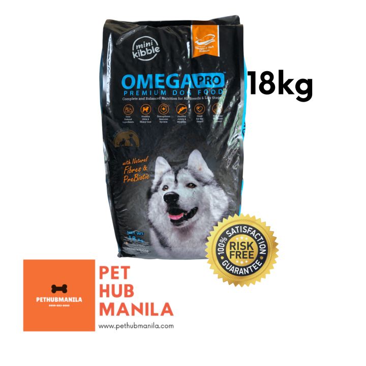 Omega Pro Premium Dry Dog Food 18kg Salmon Mini Kibble | Lazada PH