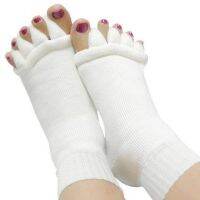 ﹍✾☂ 1 Pair Five Toe Socks Fingers Toe Separator Foot Alignment Pain Relief Massage Yoga Socks For Woman Braces Supports