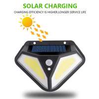 Solar light รุ่นใหม่!!สวิตซ์หน้า ไฟติดผนัง 50COB ไฟเซ็นเซอร์ ไฟโซล่าเซลล์ ไฟรั้ว ไฟตาม ไฟออโต้ ไฟอัตโนมัติ ไฟLed หลอดประหยัดไฟ 50ดวง(3โหมด)