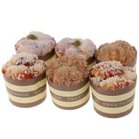 【CW】 6Pcs Artificial Mixed CakeSimulationFoodDessert Photography Props