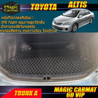 Toyota Altis 2008-2013 (เฉพาะถาดท้าย แบบ A) ถาดท้ายรถ Toyota Altis พรม6D VIP Magic Carmat