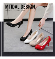 ?sexy heels รองเท้าคัชชูส้นสูง รองเท้าคัชชูผู้หญิง นิสิต นักศึกษา ทำงาน สูง 3.5 นิ้ว สีดำ สีขาว สี