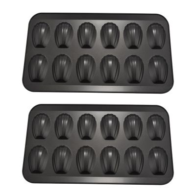 4 Packs Non-Stick Madeleine Pot, Baking Mold 12 with Shell Cake Baking Tray Chocolate Non-Stick Baking Tray