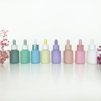 New Colorful Glass Bottle 30ml Lotion Liquid Foundation Essence Dropper Sub-Bottle Color Macaron Essential Oil Bottle