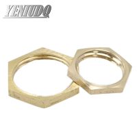 Brass Hex Lock Nuts Pipe Fitting M10 M12 1/8 1/4 3/8 1/2 3/4 1 BSP Female Thread Hexagonal shank cap