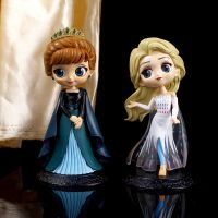 New Q Version Snow and Ice Princess Elsa Anna Jasmine Princess Cinderella Sophia Ariel Cake Model Decorative Doll Handmade Toy