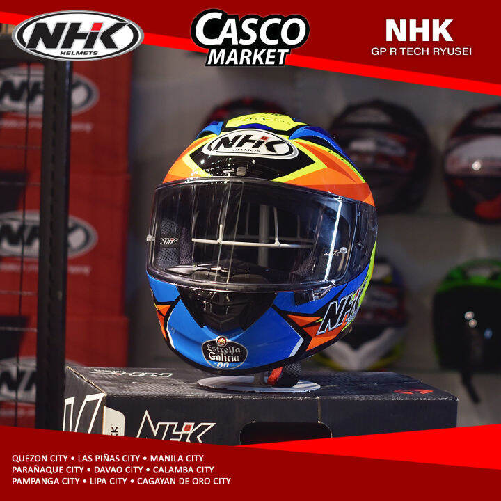 NHK GP R TECH RYUSEI FULLFACE SINGLE VISOR MOTORCYCLE HELMET | Lazada PH