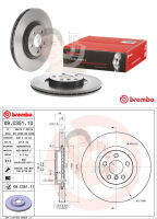 09 C351 11 จานเบรค ล้อ F (ยี่ห้อ BREMBO) รุ่น HC BMW F48 X1 20d ปี2015