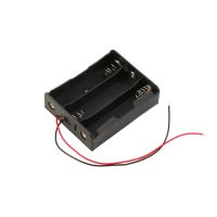Black Plastic 3 x 18650 Battery Storage Box Case DIY Batteries Clip Holder Container With Wire Lead Pin