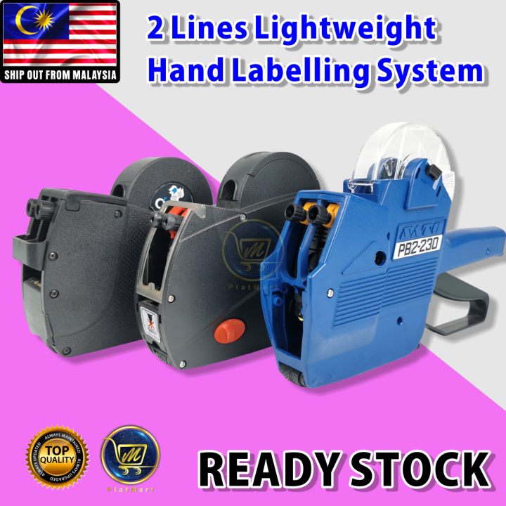 2 Lines Lightweight Hand Labelling System / Price Labeller Tag Machine