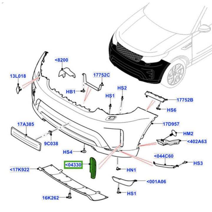 LR083062 LR083061 Air Inlet Side Grille Front Fog Light Grille LR083062 LR083061 Air Inlet Side Grille Front Fog Light Grille