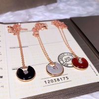 2023 Classic Amulet Necklace 18k Rose Gold Clavicle Chain
