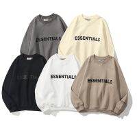 [พร้อมส่ง]  Fog ESSENTIALS เสื้อกันหนาว แขนยาว ผ้าฝ้าย พิมพ์ลายตัวอักษร สะท้อนแสง สําหรับทุกเพศ