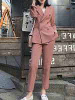 Elegant แฟชั่นผู้หญิงธุรกิจกางเกงชุดสำนักงาน Slim Vintage อย่างเป็นทางการ Blazer Pantsuits Femme Workwear เสื้อผ้า2ชิ้นชุด...