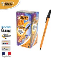 BIC บิ๊ก ปากกา Orange ด้ามส้ม ปากกาลูกลื่น หมึกดำ หัวปากกา 0.7 mm. จำนวน 50 ด้าม