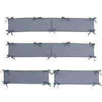4 Pcs/Set Protector 4 Sides Crib Pad Bed Bumper Soft 4 in 1 Cotton Liner Bumperless Pad