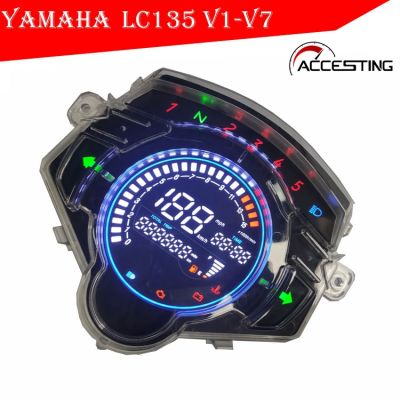 เครื่องวัดระยะทางเครื่องวัดความเร็ว Lcd มิเตอร์ดิจิตัลสำหรับ LC135ยามาฮ่า V2 V3 V4 V7 V6 V5