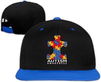 Mens/Womens Hip-hop Hats Autism Awareness Puzzle Piece Adjustable Baseball Fitted Cap