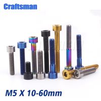 Craftsman Titanium Bolt M5 x 10 12 16 18 20 25 30 35 40 45 50 60mm Allen Key Stigma Head Ti Bolt Screw for Bicycle Stem Seatpost Nails Screws Fastener