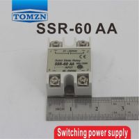 60AA SSR อินพุต80 ~ 250โหลด AC 24-380V AC เฟสเดียว AC โซลิดสเตตรีเลย์