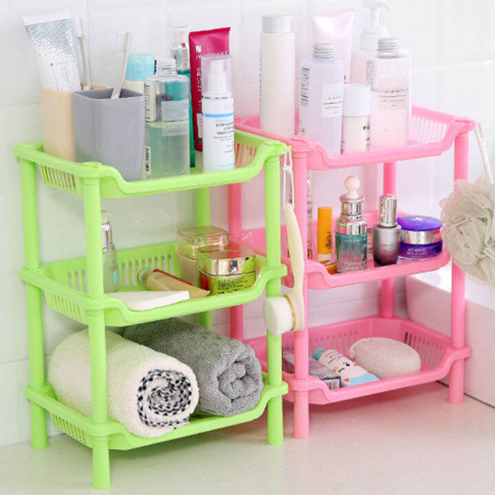 Multifunctional Kitchen Dining Table Rack Bathroom Plastic Storage Rack