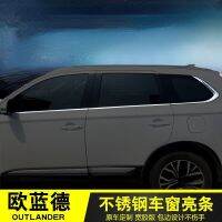 Mgs7ร้อน!!แผ่นครอบเสาหน้าต่างรถโครเมียมสแตนเลสสตีลตกแต่งสำหรับ Mitsubishi Outlander 2013-2021แต่งรถ