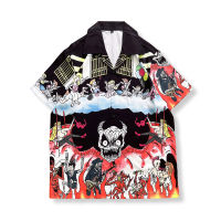 WACKO MARIA ฉลองครบรอบ 7 ปี NECKFACE Devil Hell Angel Paradise เสื้อเชิ้ตแขนสั้นผู้ชายวันหยุดฮาวาย