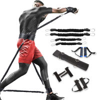 11PC 140LBS Resistance Bands Stretching Strap Set For Arms Legs Strength Fitness Equipment Workout Equipment Boxing Basketball Exercise Bands