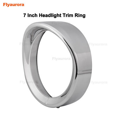 Motorcycle 7" Motor H4 LED Headlight Trim Ring Bezel Visor 4.5" Fog Lamp Trim Ring Bezels For Touring Street Glide FLH