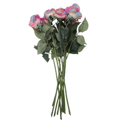 10 pcs Latex Real Touch Rose Decor Rose Artificial Flowers Silk Flowers Floral Wedding Bouquet Home Party Design Flowers