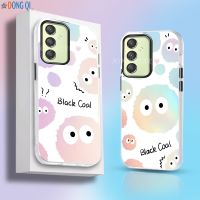 DongQi เคสสำหรับ Samsung A14 A24 A04 A04S A13 A03 A03S A12 A02S A11 A30S A04E A10S A30 A20 M12 M01S M13 M11 A51 A50S A50 5G A20S A21S ถ่านหินสีดำไล่ระดับสีหลากสีเคสแข็งมีสไตล์ใหม่