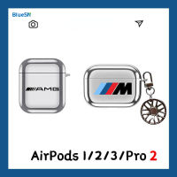 BLUESN เคสโลโก้รถยนต์ชุบสำหรับ AirPods Pro 2กระเป๋าหูฟังบลูทูธไร้สายหรูหราสำหรับ AirPods 3 2 1ฝาครอบป้องกันแบบนิ่ม