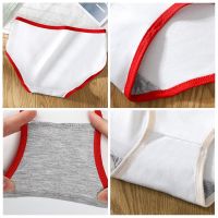 ♜10-15Ⓨ Cartoon Girls Underwear Panties Students Soft Cotton Mid-waist Briefs