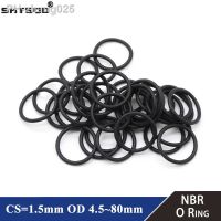 10/50Pcs NBR O Ring Gasket CS 1.5mm OD 4.5mm 80mm Automobile Nitrile Rubber Round O Type Corrosion Oil Resist Sealing Washer