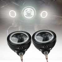 4-1/2 quot; 4.5inch LED Auxiliary Spot Fog Passing Light with Housing Ring Mount Bracket for Harley Touring Electra Glide