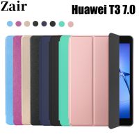 {Shell Superman Digital} Tri Fold สำหรับ Huawei Mediapad T3 7.0 3G BG2 U01/U03 PU หนังกลับ Funda สำหรับ Huawei T3 7.0 Wifi BG2 W09ฝาครอบ