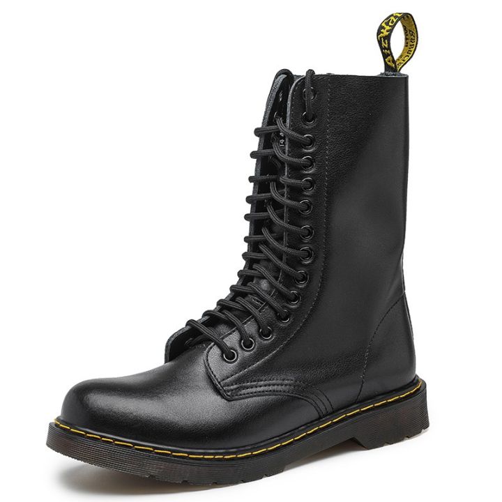 พร้อมสต็อกดร-martens-นิวอิงแลนด์14หลุมคลาสสิกมาร์ตินรองเท้าหนังสูงด้านบนรองเท้ากลางแจ้งรองเท้าทหารรองเท้ารถจักรยานยนต์-myou