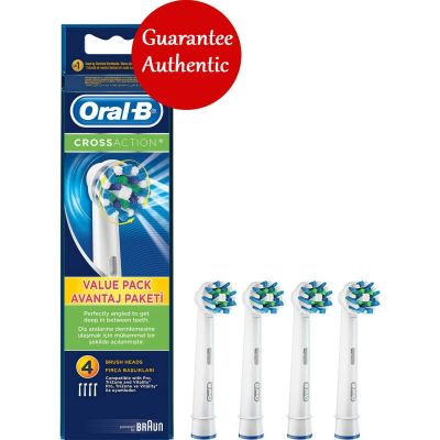 Oral B Cross Action 4 Replacement Brush Head Electric Toothbrush Head ข้ามการกระทำ 4 หัวแปรงสำรอง หัวแปรงสีฟันไฟฟ้า