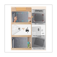 Magnetic Calendar for Fridge 2 Pcs Clear Dry Erase Board Monthly &amp; Weekly Planner Acrylic As Shown for Refrigerator