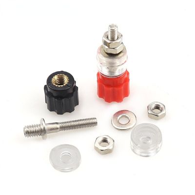 red black JS-900A transparent 3mm Terminal Banana Plug Socket Connector High-power current SCR material Welding  Wires Leads Adapters
